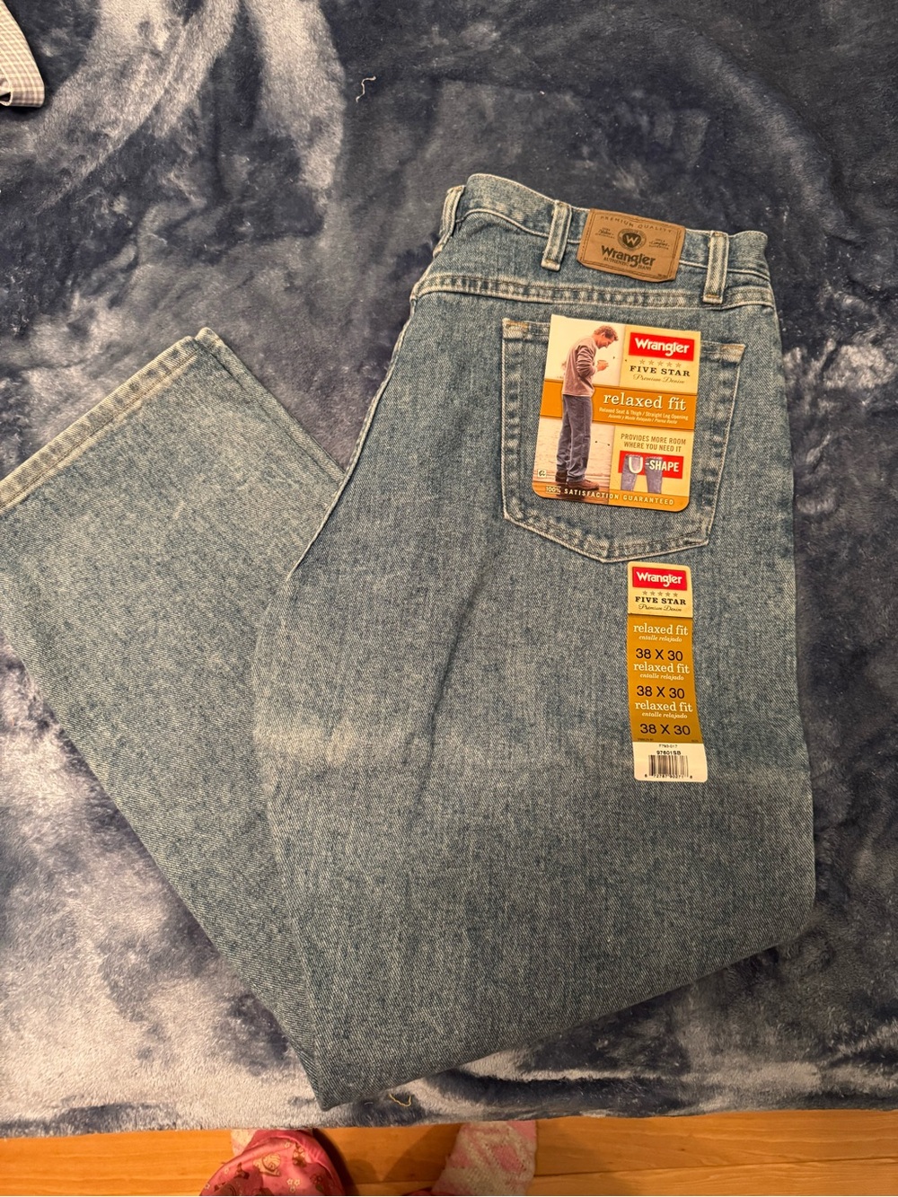Wrangler Men Relaxed Fit Light Blue Denim Jeans